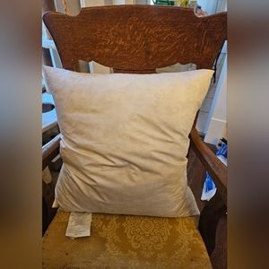 Down and feather filled pillow insert